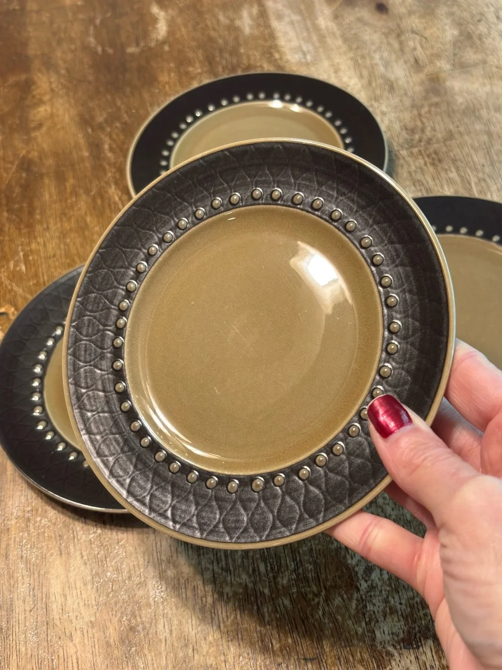 Vintage Franciscan DISCOVERY TAHITI Ceramic Plates, Set Of 4, 6.25”